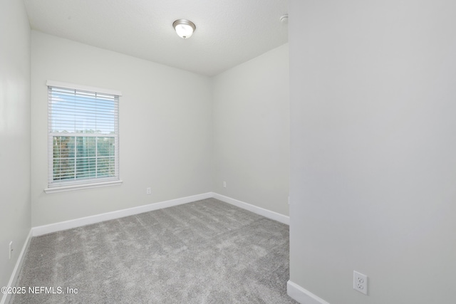 spare room featuring light carpet