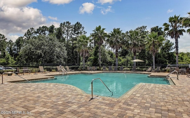 view of pool with a patio