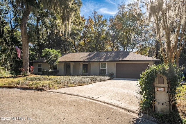 ranch-style house with a garage