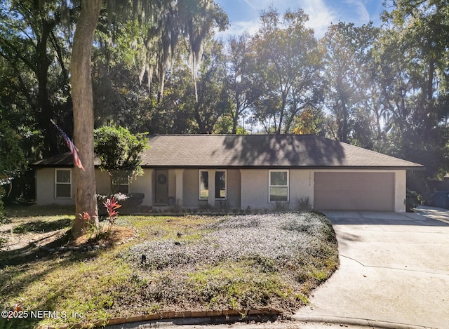 ranch-style house with a garage