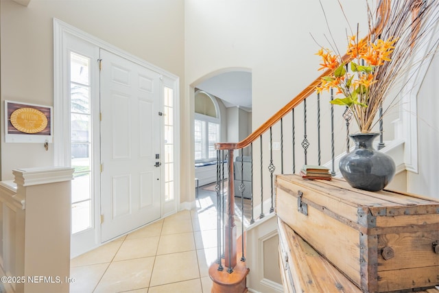 view of tiled entryway