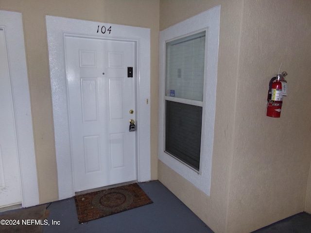 view of doorway to property