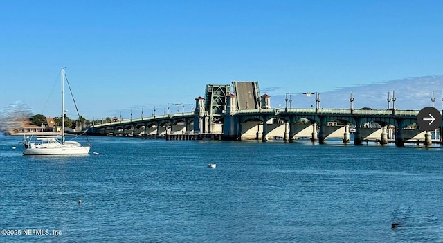 120 Twine St, Saint Augustine, FL 32084 - water view with a pier and a notable bridge