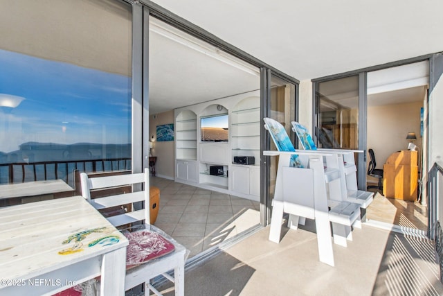 interior space featuring a balcony