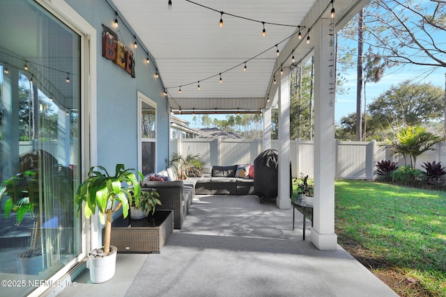 view of patio / terrace featuring outdoor lounge area