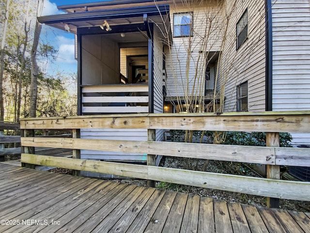 view of wooden deck