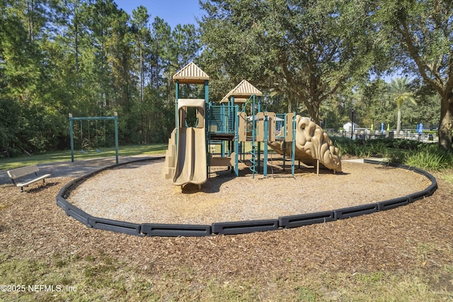 view of jungle gym