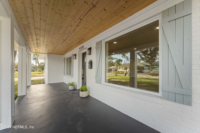 view of patio featuring covered porch