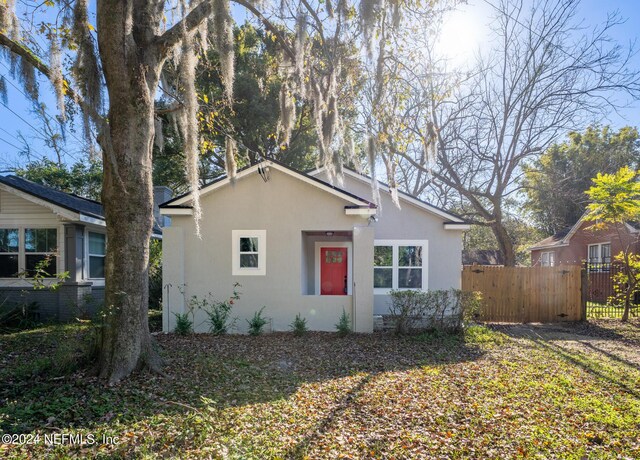 view of single story home