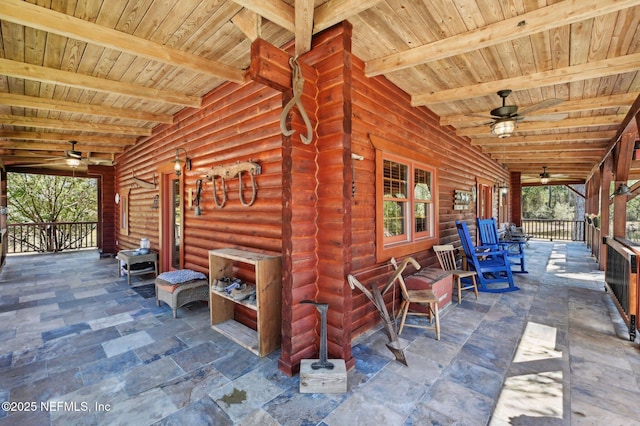 view of patio / terrace with ceiling fan