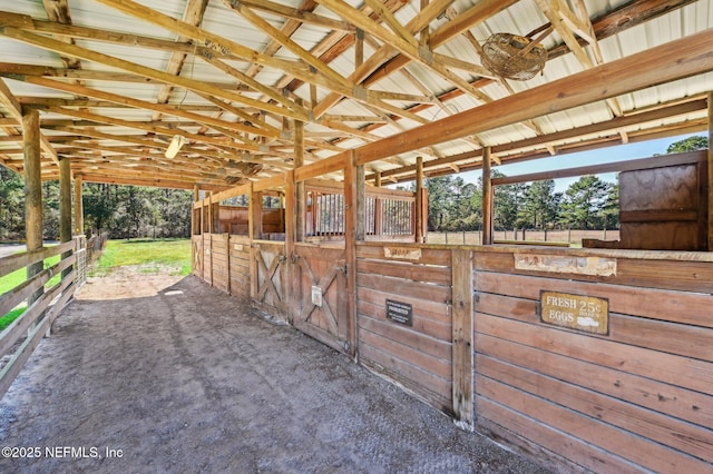 view of horse barn