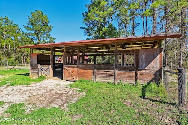 view of horse barn