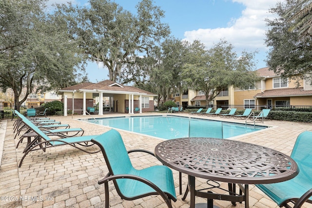 view of pool featuring a patio area