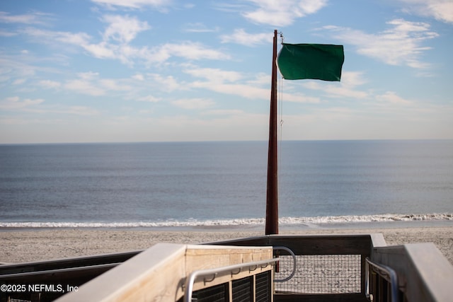 property view of water with a view of the beach