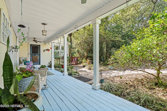 view of wooden deck