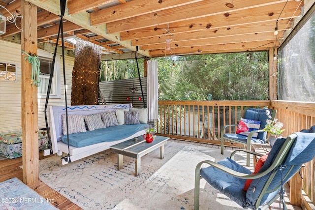 view of patio featuring outdoor lounge area