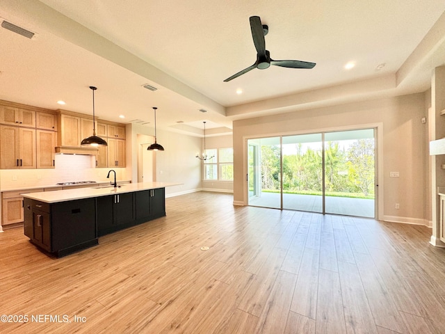 44 Vega Ct, Saint Augustine, FL 32095 - kitchen with a sink, gas stovetop, baseboards, and visible vents