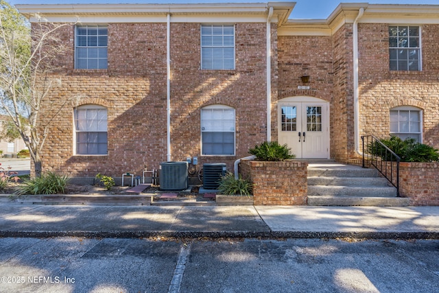 view of front of home with central AC unit