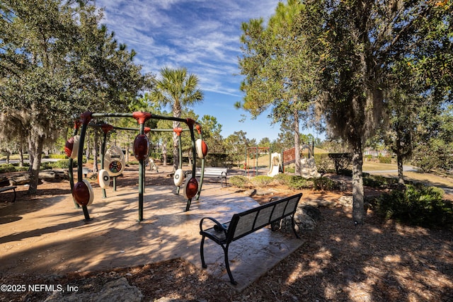 view of property's community featuring a playground