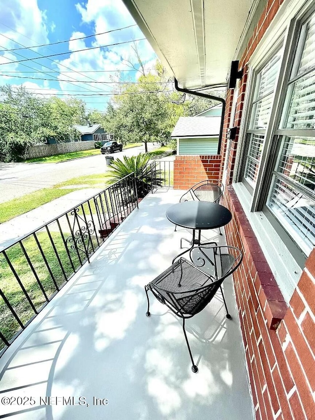 balcony with covered porch