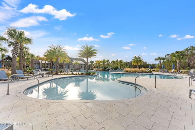 view of pool with a patio area