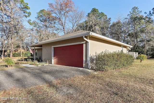 view of home's exterior featuring a garage