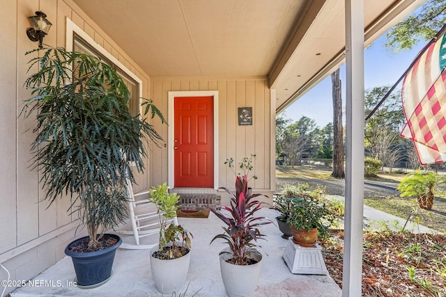 view of doorway to property