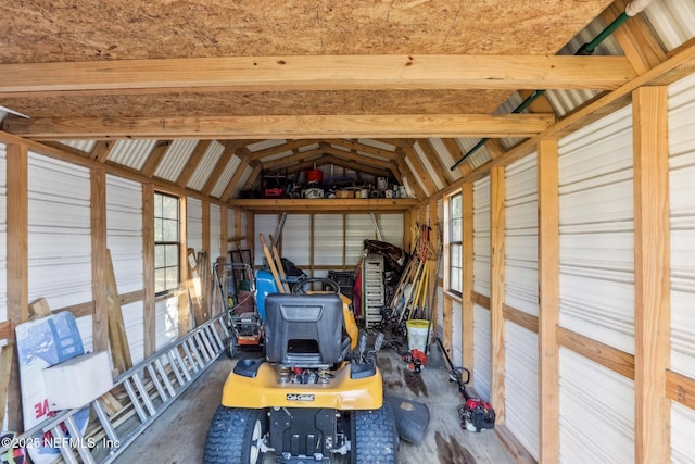 view of storage area