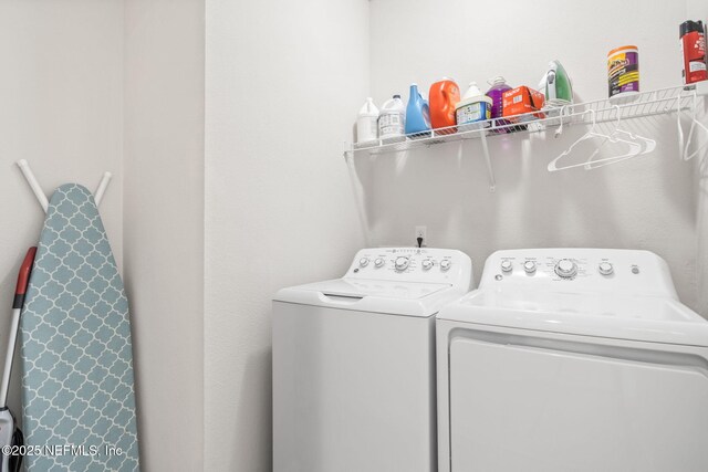 laundry area featuring independent washer and dryer