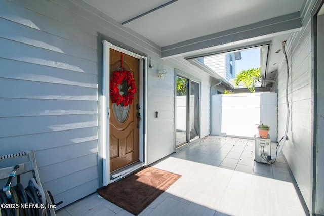 view of doorway to property