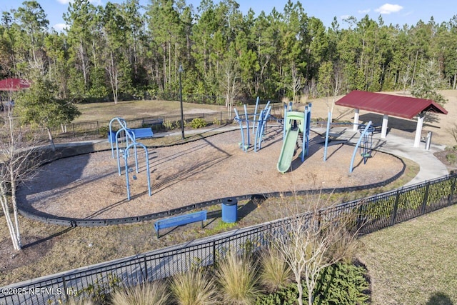 view of jungle gym