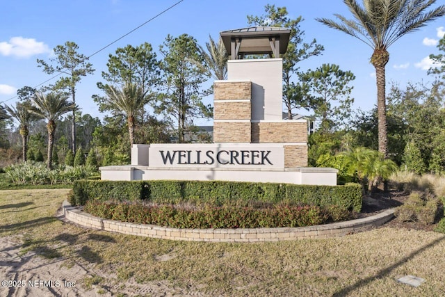 view of community sign