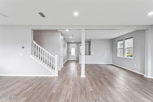 interior space featuring wood-type flooring