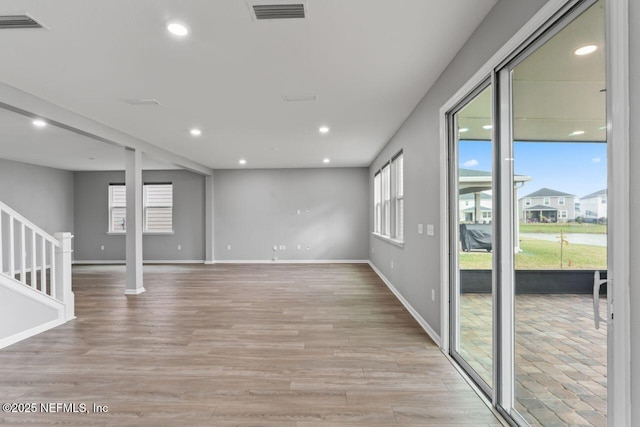 interior space with light wood-type flooring