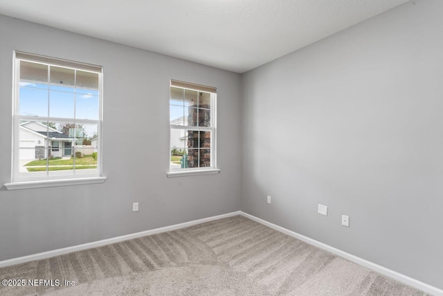 empty room featuring carpet and a wealth of natural light