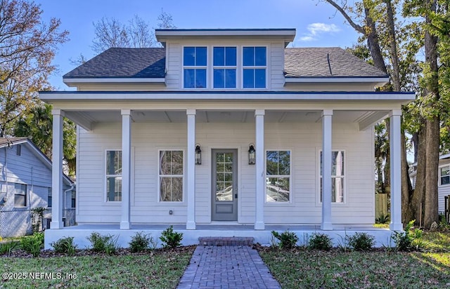 view of front of house with covered porch