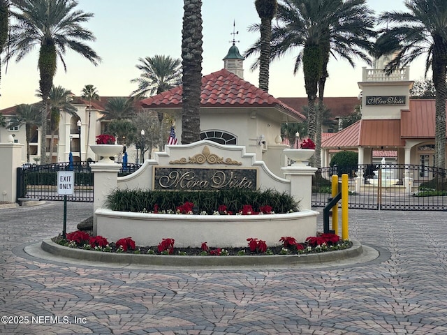 view of community sign