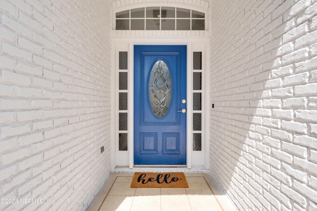 view of doorway to property