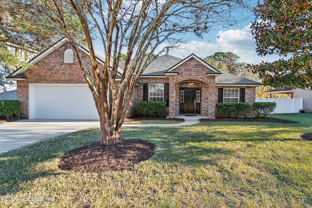 view of front of property with a front yard