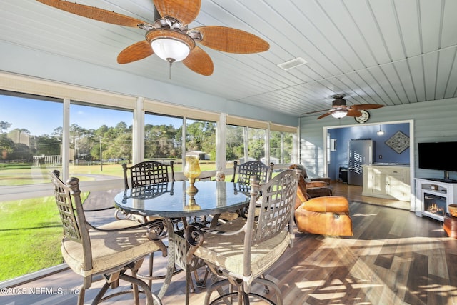 view of sunroom