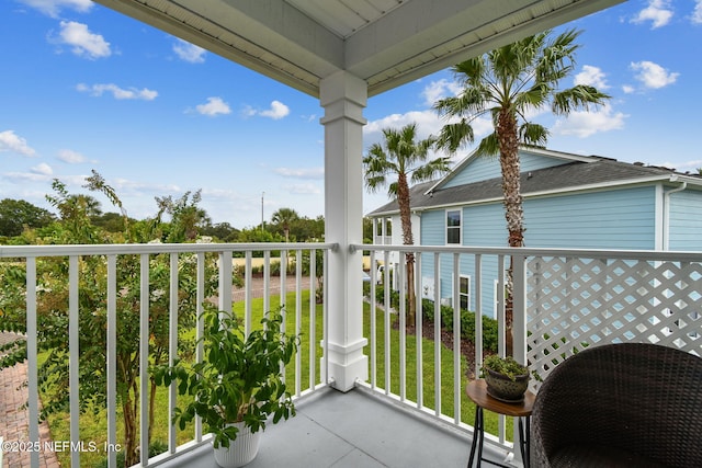 view of balcony