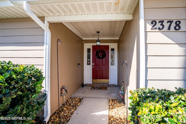 view of doorway to property