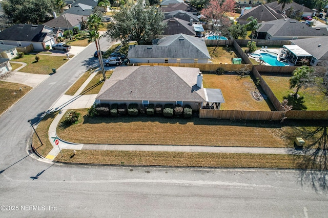 drone / aerial view featuring a residential view