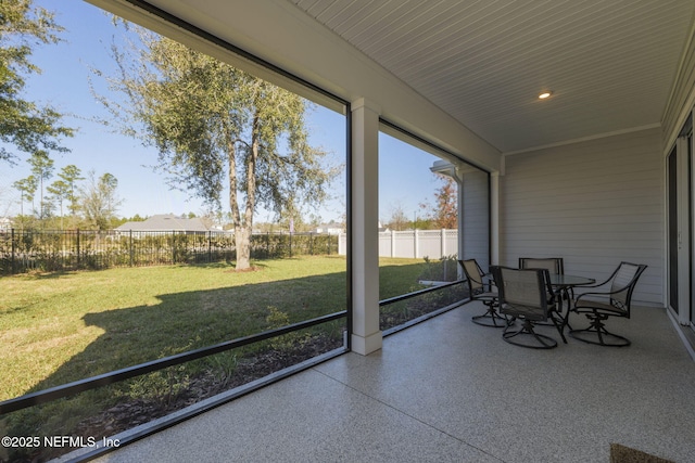 view of sunroom