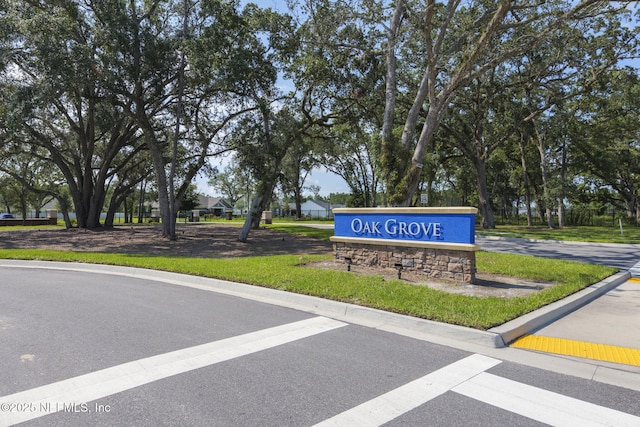 view of community sign