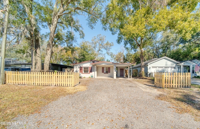 ranch-style house with a garage