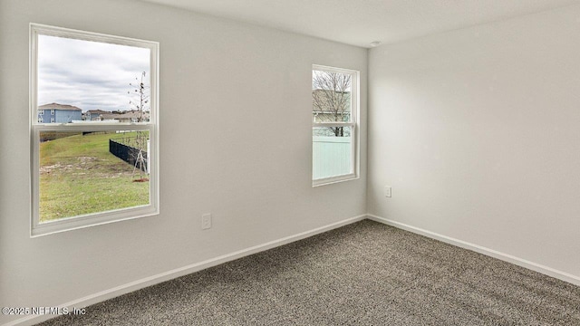 view of carpeted empty room