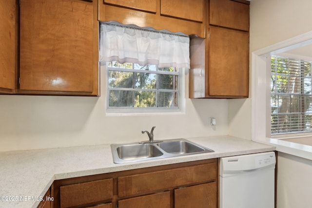 kitchen with dishwasher, sink, and a wealth of natural light