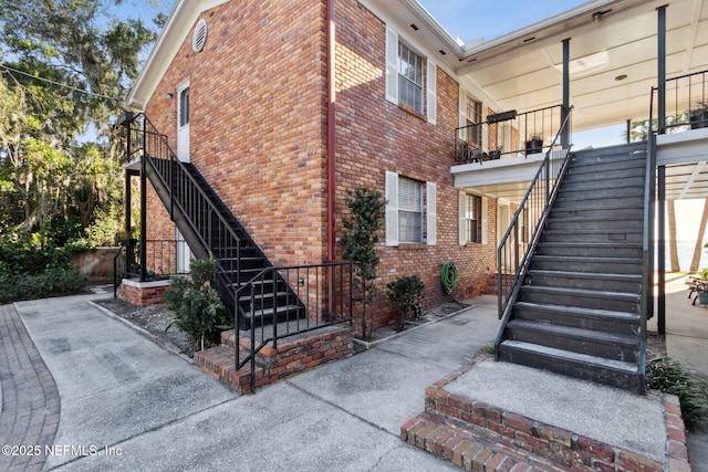 view of home's exterior featuring a balcony