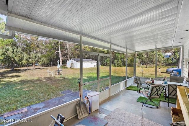 view of sunroom